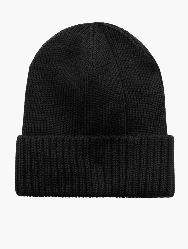 MyRunway | Shop XT Black Fabiani Knitted Textile Beanie Hat for